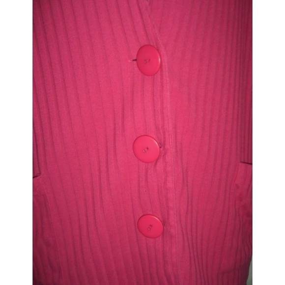 Vintage 80's Stefano Bright Barbie Barbiecore Prep School Ribbed Cardigan Preppy - Picture 6 of 8